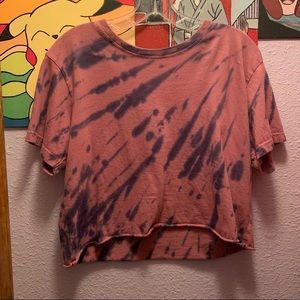 Cropped tye dye shirt